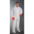 Keystone Safety Polypropylene Coverall/Bunny Suit, Elastic Wrists, Attached Hood & Boots, Zipper Front, 3XL, 25/CS CVL-NW-B-3XL